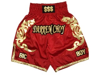 Kanong Bespoke Boxing Trunks : KNBXCUST-2039-Red