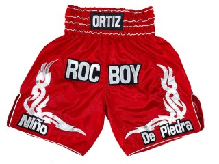 Kanong Personalized Combat Shorts : KNBXCUST-2041-Red