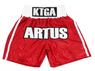 Kanong Customized Boxing Trunks : KNBXCUST-2042-Red