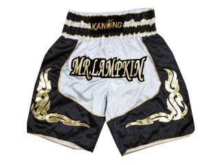 Kanong Custom Fight Shorts : KNBXCUST-2043-White-Black