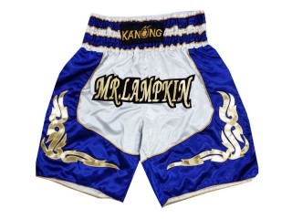 Kanong Designed Fight Shorts : KNBXCUST-2043-White-Blue