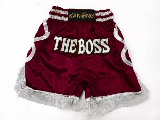 Kanong Personalized Combat Shorts : KNBXCUST-2048-Maroon