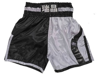 Kanong Designed Fight Shorts : KNBXCUST-2049-Black-Grey