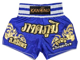 Tailored Muay Thai shorts : KNSCUST-1249-Blue