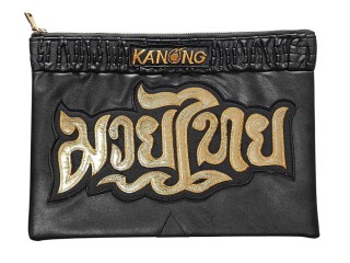 Kanong Clutch Bag size A4 : Black/Gold