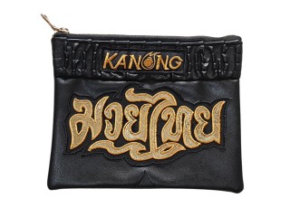 Kanong Clutch Bag size A5 : Black/Gold