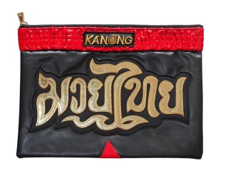 Kanong Clutch Bag size A4 : Black/Red