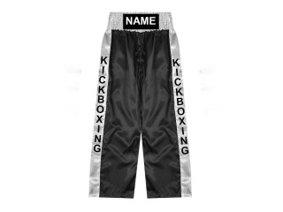 Custom kickboxing trousers with name : KNPANTS-001-black