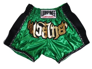 Womens Retro Muay Thai Boxing Shorts : LUMRTO-003-DarkGreen