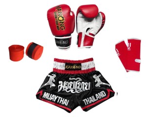 Kids Muay Thai Set Pack : 133-Red