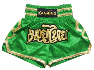 Kanong Kids Muay Thai Shorts : KNS-121-Green-K