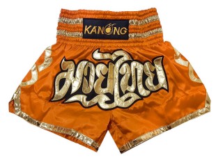 Kanong Kids Muay Thai Shorts : KNS-121-Orange-K