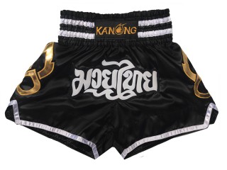 Kanong Kids Muay Thai Shorts : KNS-143-Black-K