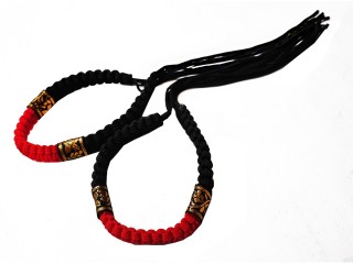 Prajead Muay Thai Armbands  : ThaiStyle-Black-Red