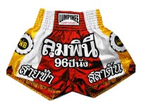 Lumpinee Muay Thai Boxing Shorts with tassles : LUM-001-Red