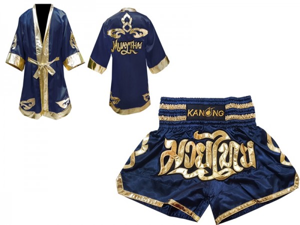 Custom Muay Thai Shorts and Boxing Robe : Pink Lai Thai
